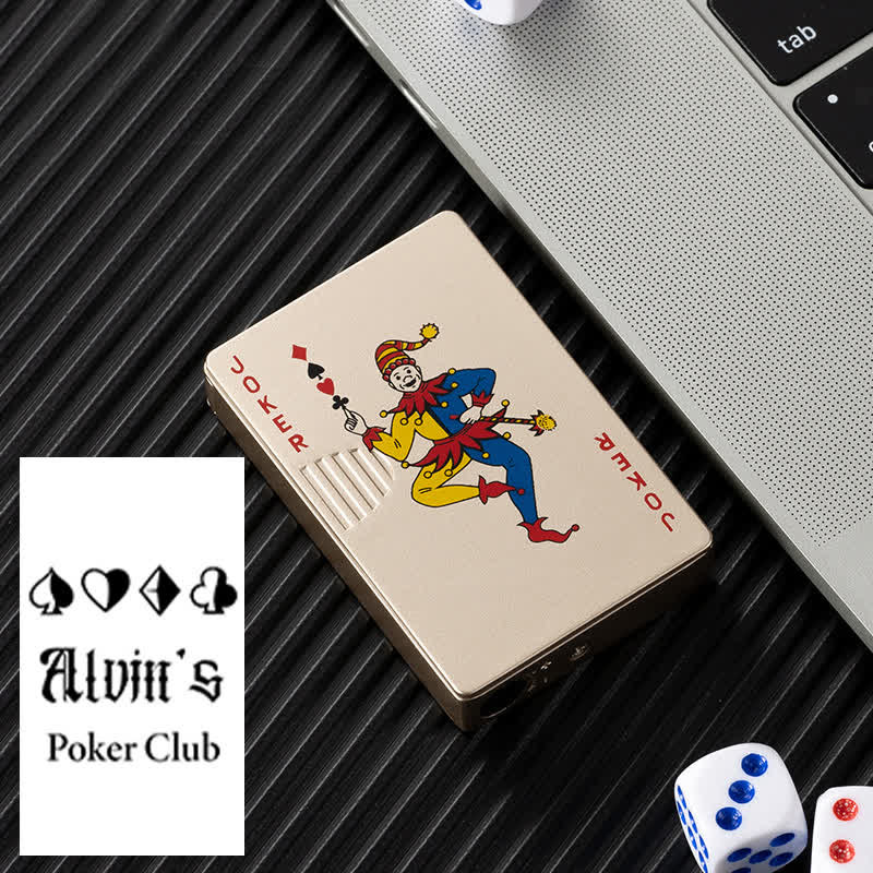 Cartes de poker personnalisées Briquet au butane rechargeable au dos personnalisé
