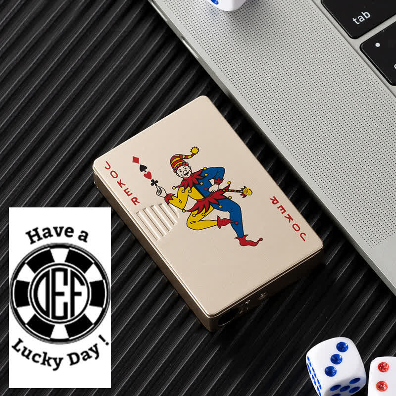 Cartes de poker personnalisées Briquet au butane rechargeable au dos personnalisé