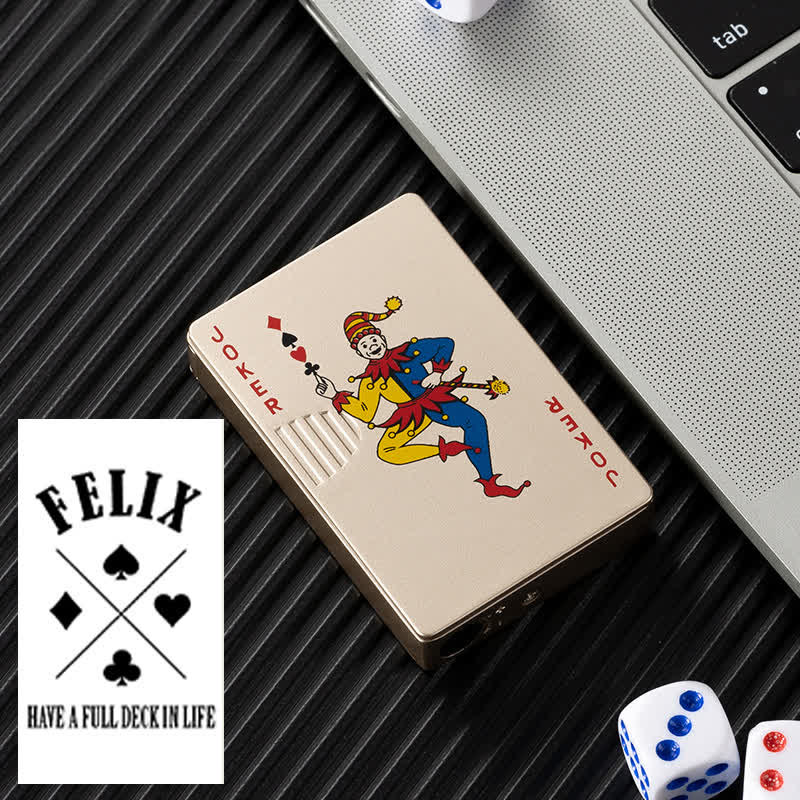 Cartes de poker personnalisées Briquet au butane rechargeable au dos personnalisé