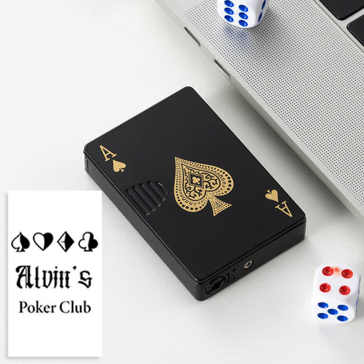 Cartes de poker personnalisées Briquet au butane rechargeable au dos personnalisé
