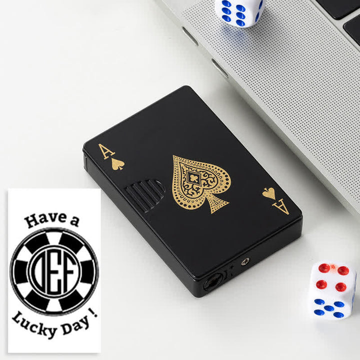 Cartes de poker personnalisées Briquet au butane rechargeable au dos personnalisé