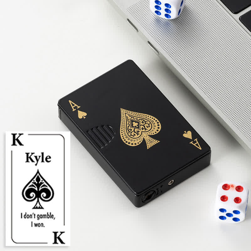 Cartes de poker personnalisées Briquet au butane rechargeable au dos personnalisé
