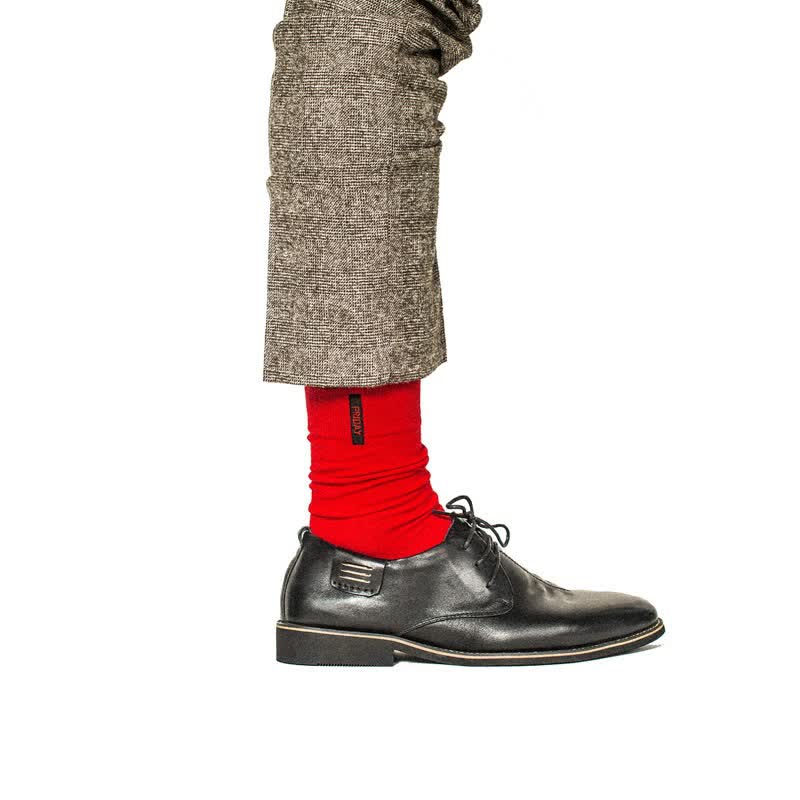 Chaussettes en coton de couleur unie pour hommes, style gentleman britannique