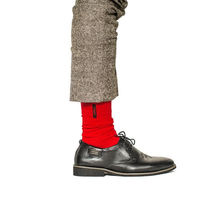 Chaussettes en coton de couleur unie pour hommes, style gentleman britannique