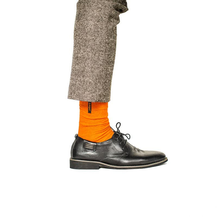 Chaussettes en coton de couleur unie pour hommes, style gentleman britannique