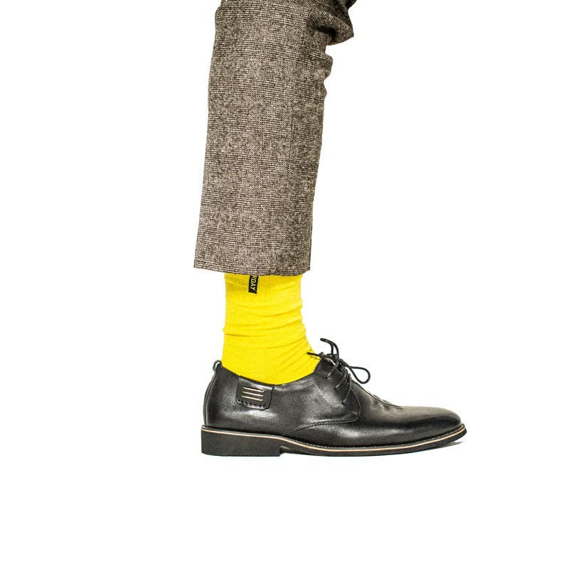 Chaussettes en coton de couleur unie pour hommes, style gentleman britannique