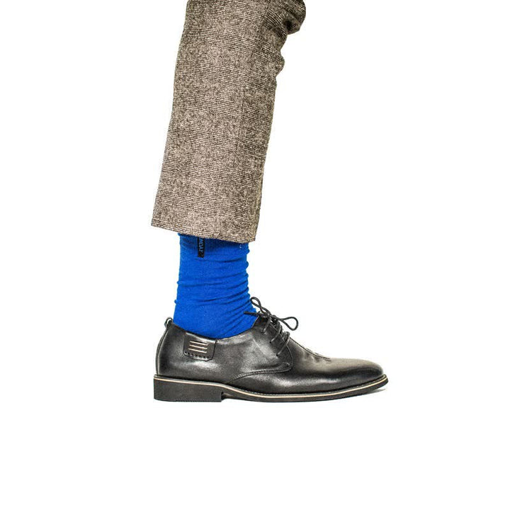 Chaussettes en coton de couleur unie pour hommes, style gentleman britannique