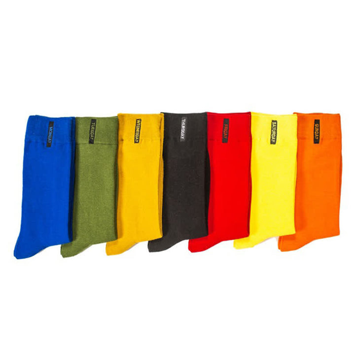 Chaussettes en coton de couleur unie pour hommes, style gentleman britannique