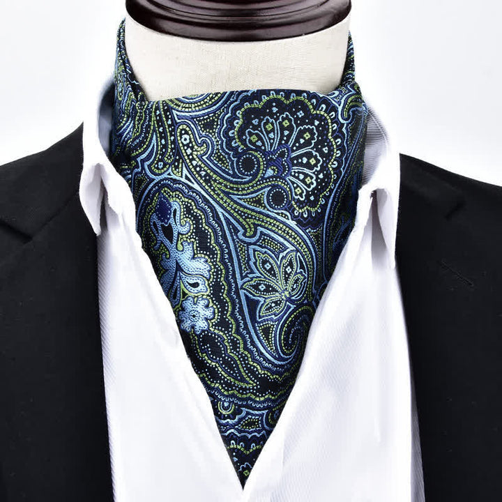 Cravate Ascot formelle à motif cachemire vintage pour soirée