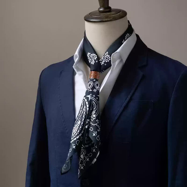 Grand foulard carré élégant à imprimé cachemire classique de style britannique