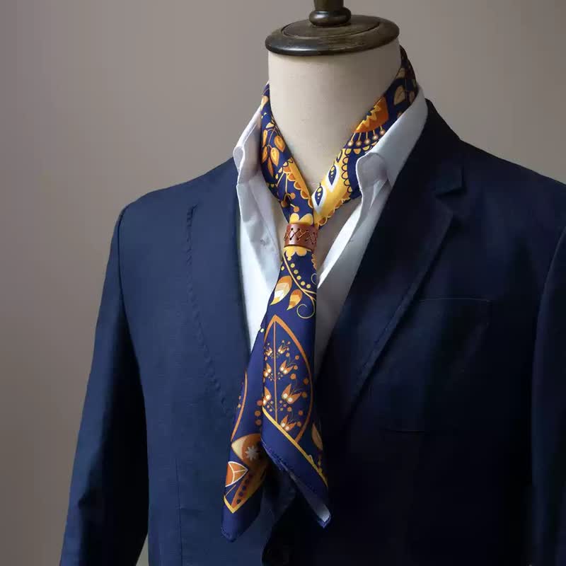 Grand foulard carré élégant à imprimé cachemire classique de style britannique