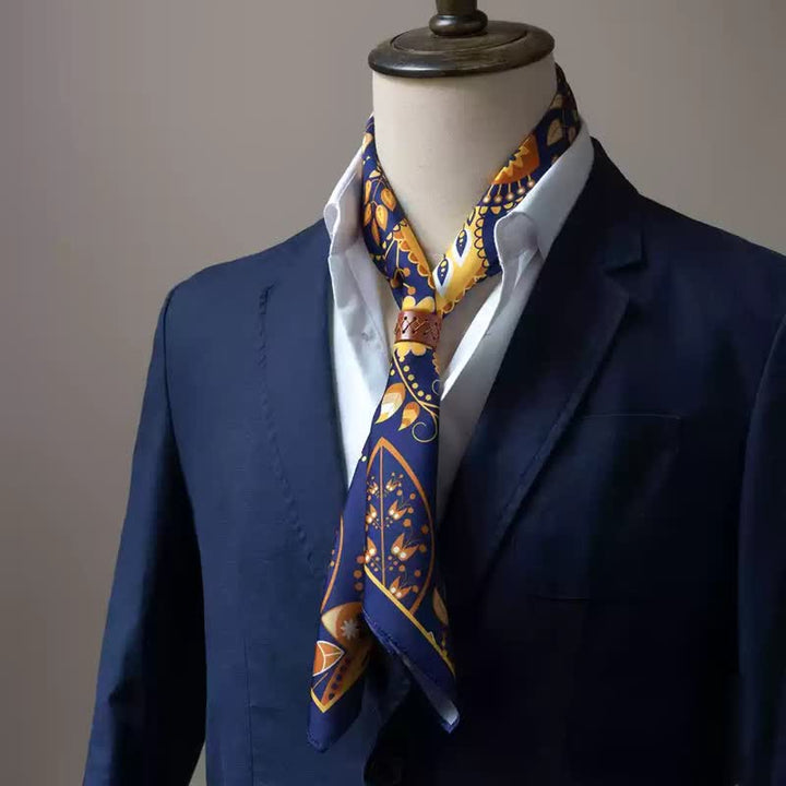 Grand foulard carré élégant à imprimé cachemire classique de style britannique