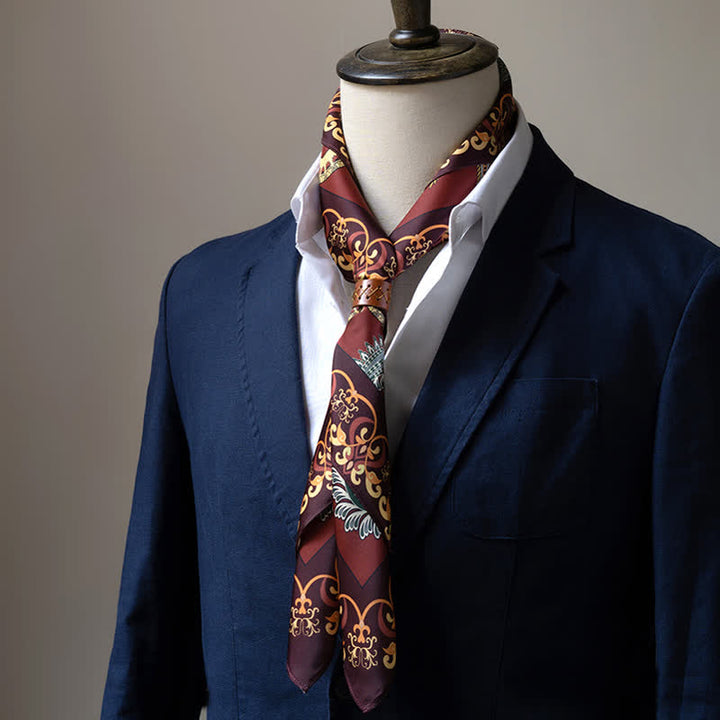 Grand foulard carré élégant à imprimé cachemire classique de style britannique