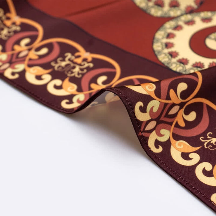 Grand foulard carré élégant à imprimé cachemire classique de style britannique