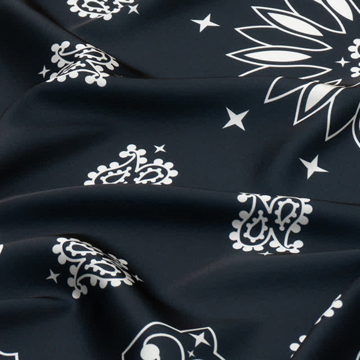 Grand foulard carré élégant à imprimé cachemire classique de style britannique