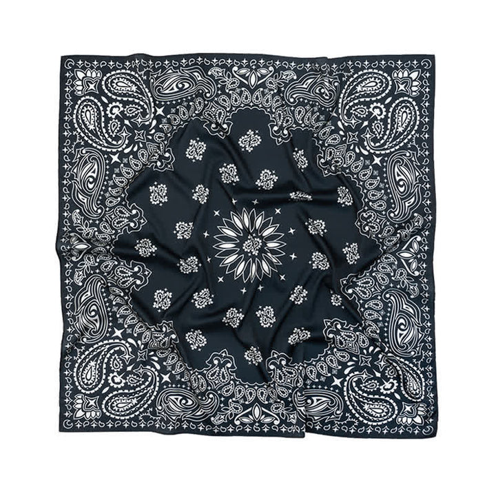 Grand foulard carré élégant à imprimé cachemire classique de style britannique