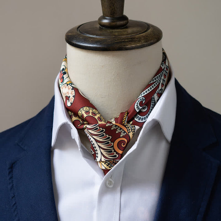 Grand foulard carré élégant à imprimé cachemire classique de style britannique