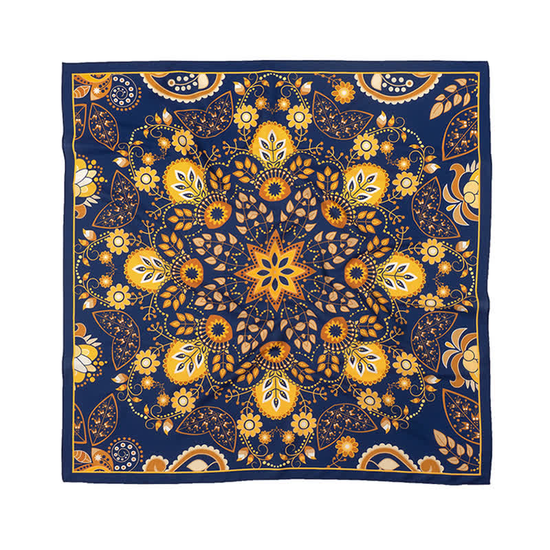 Grand foulard carré élégant à imprimé cachemire classique de style britannique