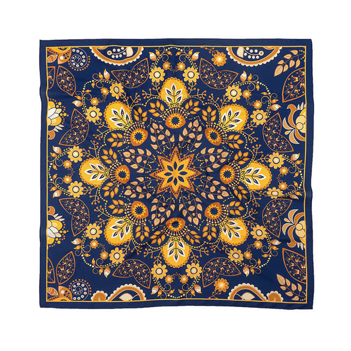 Grand foulard carré élégant à imprimé cachemire classique de style britannique