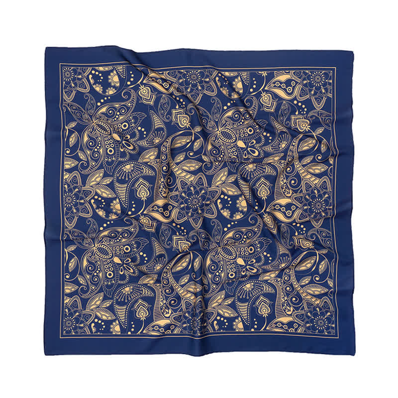 Grand foulard carré élégant à imprimé cachemire classique de style britannique