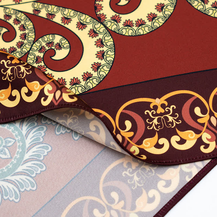 Grand foulard carré élégant à imprimé cachemire classique de style britannique