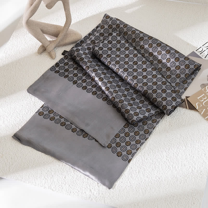 Écharpe longue fine en pure soie à carreaux cachemire vintage pour homme