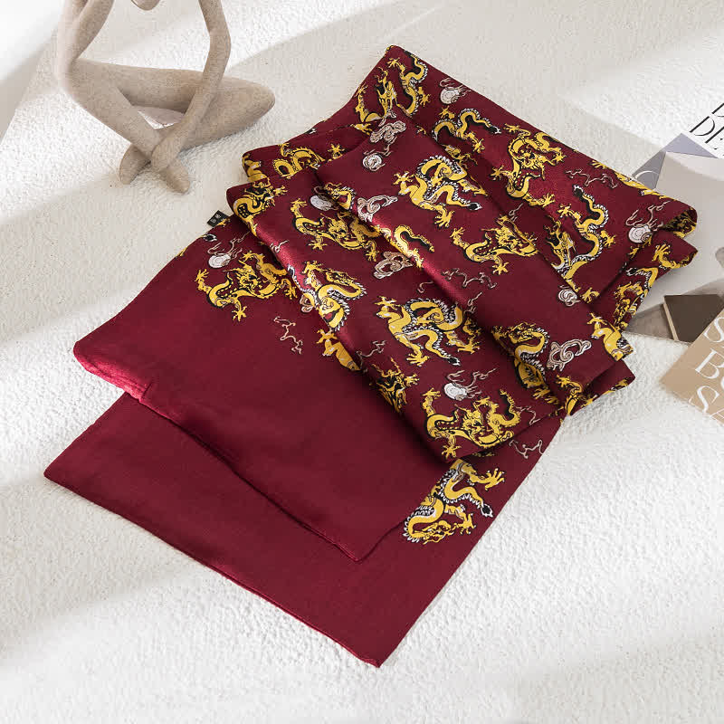 Écharpe longue fine en pure soie à carreaux cachemire vintage pour homme