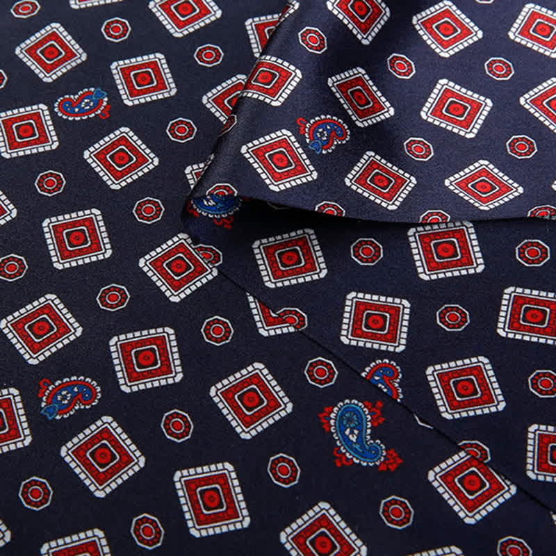 Écharpe longue et fine en pure soie à motif cachemire carré répétitif pour homme - image 4