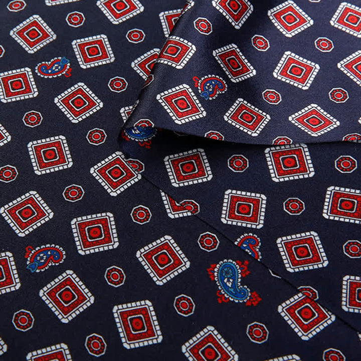Écharpe longue et fine en pure soie à motif cachemire carré répétitif pour homme - image 4