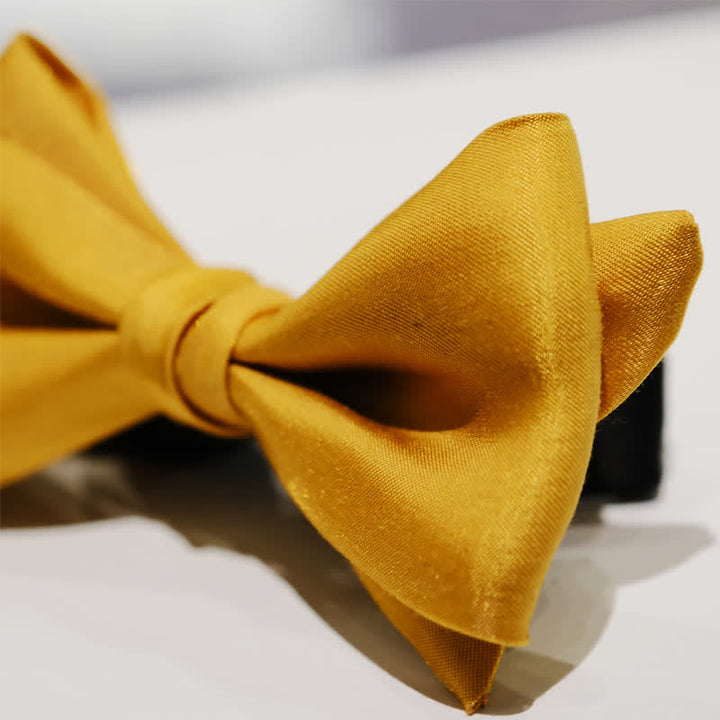 Nœud papillon surdimensionné à pointes pour homme Golden Life de forme unique