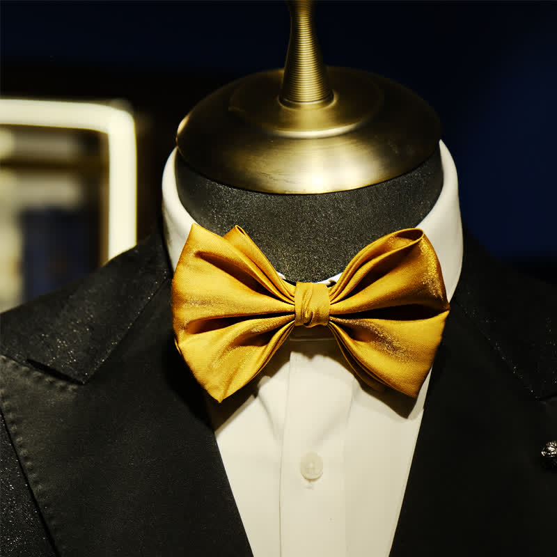 Nœud papillon surdimensionné à pointes pour homme Golden Life de forme unique