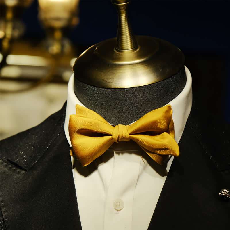 Nœud papillon surdimensionné à pointes pour homme Golden Life de forme unique