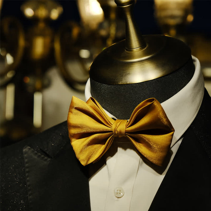 Nœud papillon surdimensionné à pointes pour homme Golden Life de forme unique