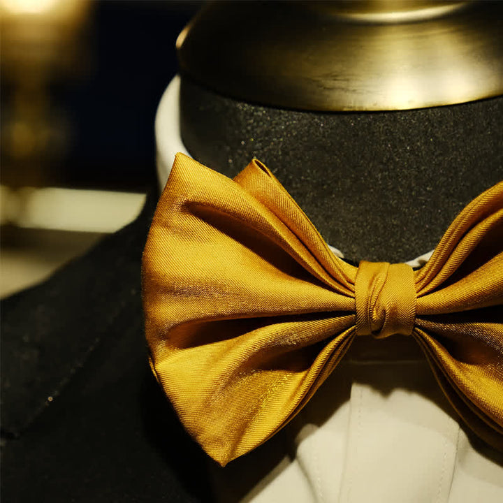 Nœud papillon surdimensionné à pointes pour homme Golden Life de forme unique