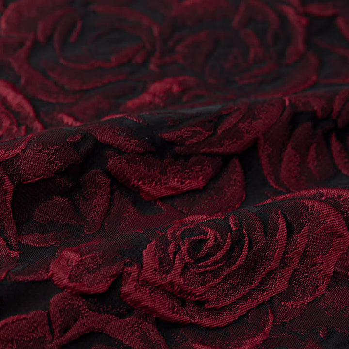 Nœud papillon en jacquard à roses bordeaux pour homme