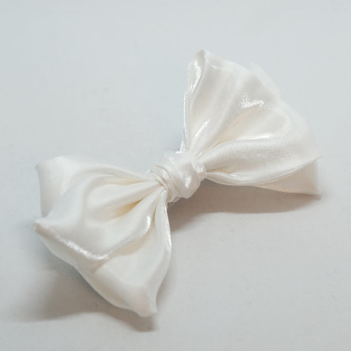 Nœud papillon gracieux pour homme en forme de cygne blanc nacré