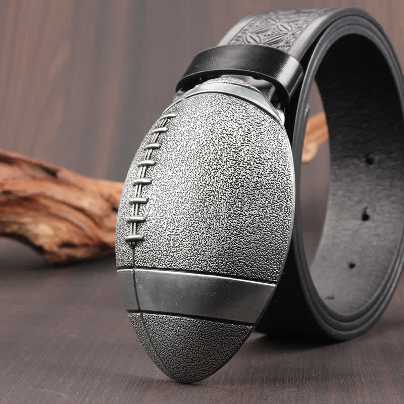 Ceinture en cuir avec boucle fantaisie de football américain