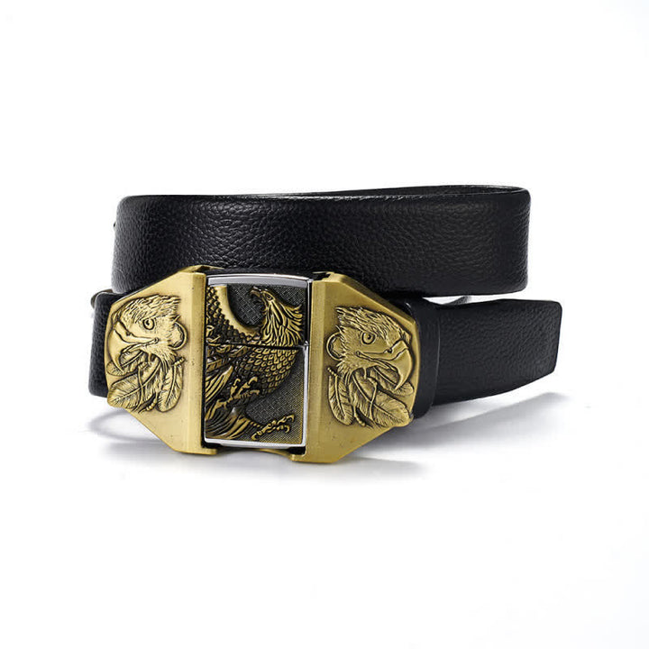Ceinture en cuir pour homme Golden Eagle avec briquet à huile cachée
