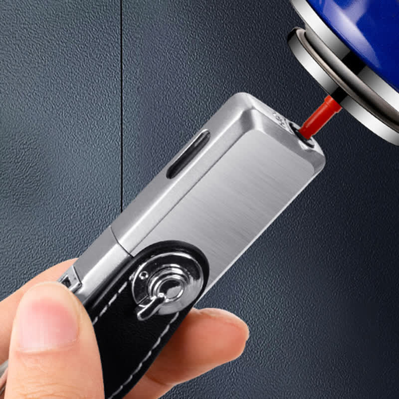 Mini porte-clés pendentif briquet butane rechargeable classique - image 5