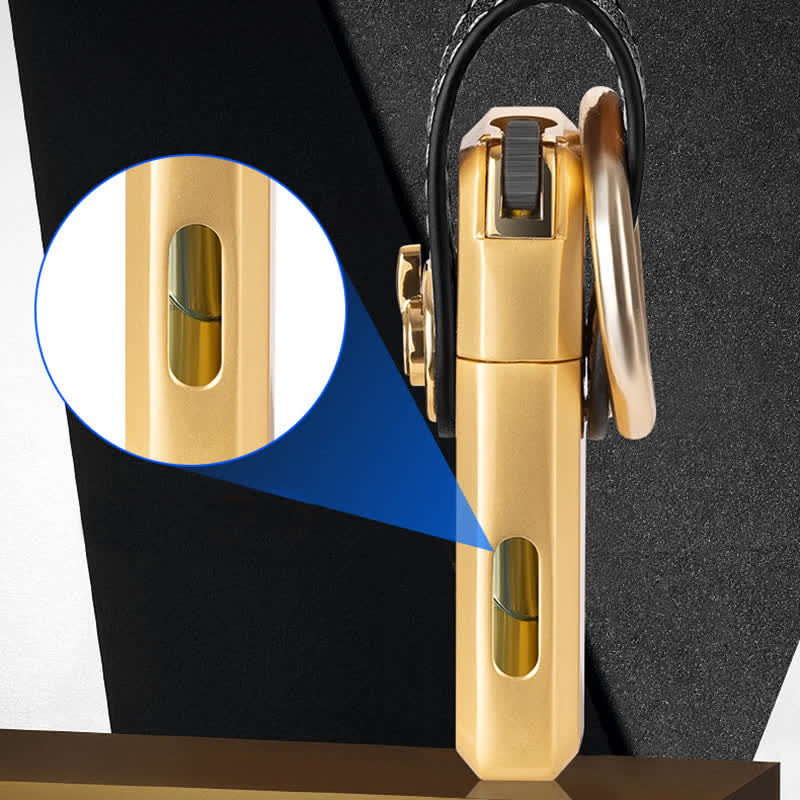 Mini porte-clés pendentif briquet butane rechargeable classique - image 4