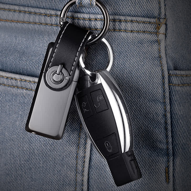 Mini porte-clés pendentif briquet butane rechargeable classique - image 2