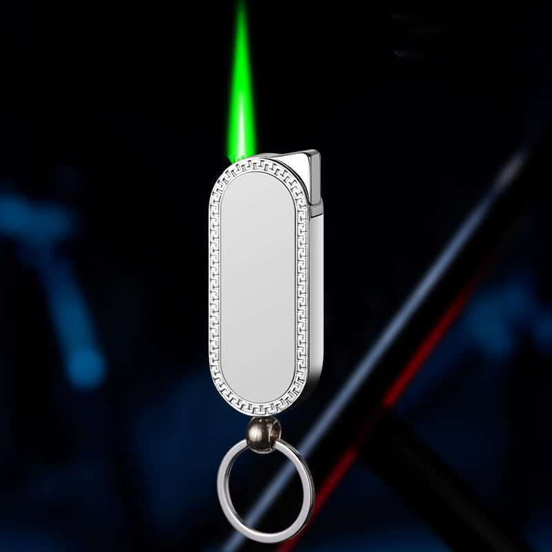 Porte-clés créatif Briquet au butane rechargeable avec miroir coloré
