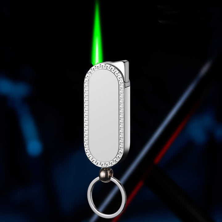 Porte-clés créatif Briquet au butane rechargeable avec miroir coloré
