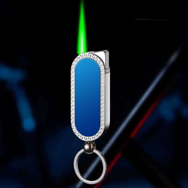 Porte-clés créatif Briquet au butane rechargeable avec miroir coloré