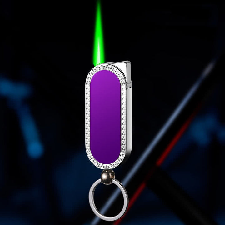 Porte-clés créatif Briquet au butane rechargeable avec miroir coloré