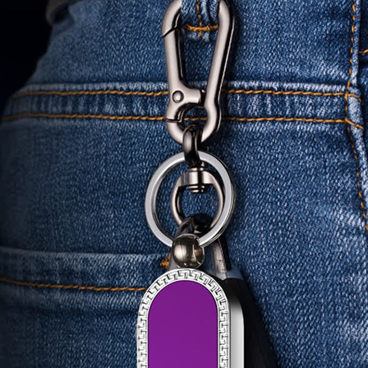 Porte-clés créatif Briquet au butane rechargeable avec miroir coloré
