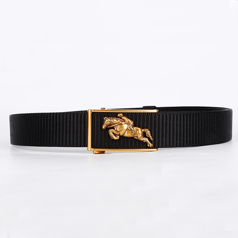 Ceinture en nylon à boucle automatique pour homme avec boucle automatique pour l'équitation