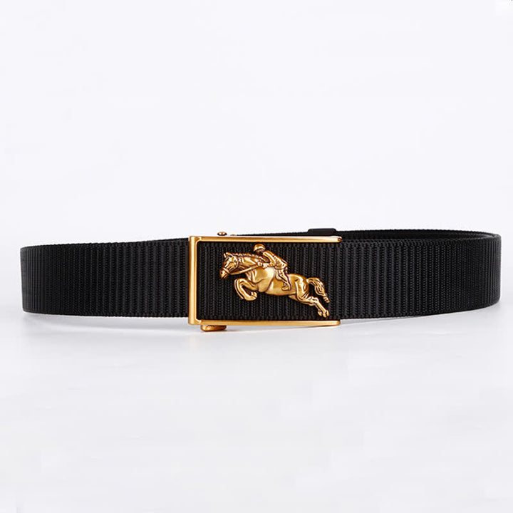 Ceinture en nylon à boucle automatique pour homme avec boucle automatique pour l'équitation