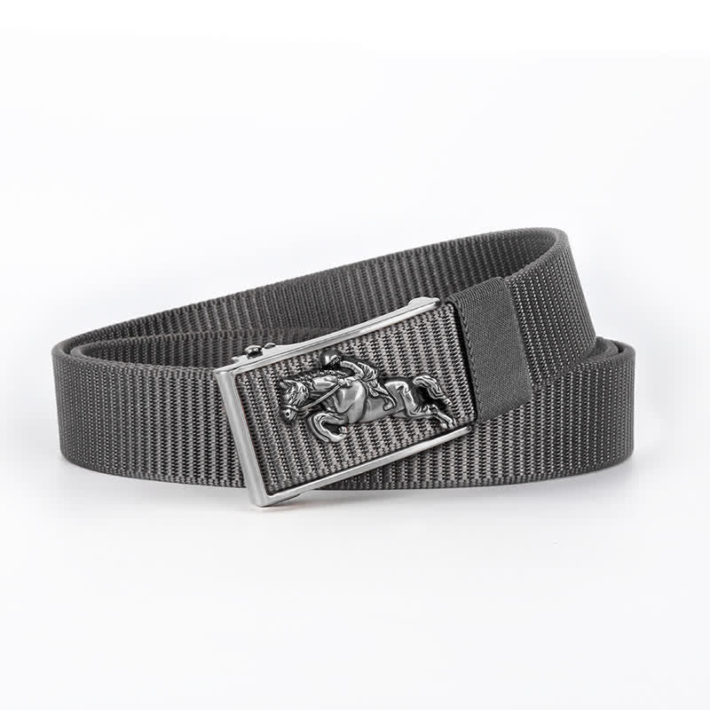 Ceinture en nylon à boucle automatique pour homme avec boucle automatique pour l'équitation