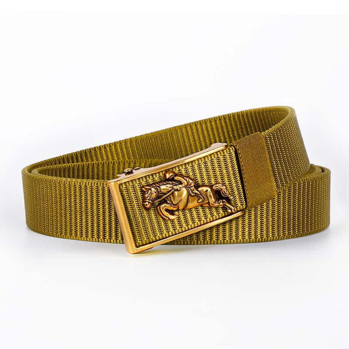 Ceinture en nylon à boucle automatique pour homme avec boucle automatique pour l'équitation